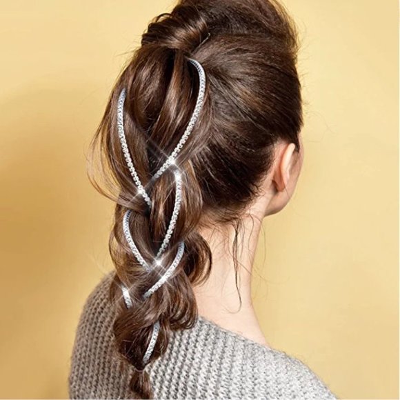 NEW Sparkling Bling Swarovski Crystal Rhinestone & Pearl Hair Accessorie… - Picture 6 of 14